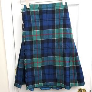 Vintage Skirt Kilt Plaid Tartan Scottish Dark Academia Collegiate Schoolgirl 90s